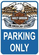 Sticker parking only Harley