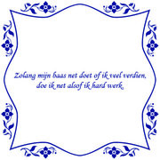 Tegelsticker met spreuk bloem 