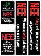 JA/NEE stickers set van 4 klein en groot