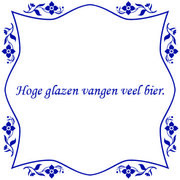 Tegelsticker met spreuk bloem 