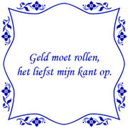 Tegelsticker met spreuk bloem 