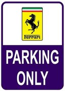 Sticker parking only Ferrari