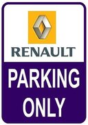 Sticker parking only Renault