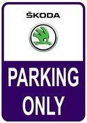 Sticker parking only Skoda