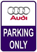 Sticker only parking Audi