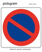 Pictogram sticker verboden te parkeren