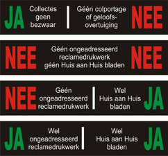 ding Verklaring Antipoison JA/NEE stickers brievenbus - plakletterswebshop