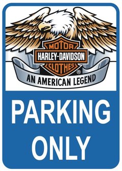 Sticker parking only Harley