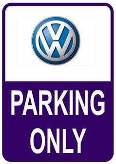 Sticker parking only Volkswagen
