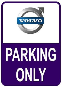 Sticker parking only Volvo