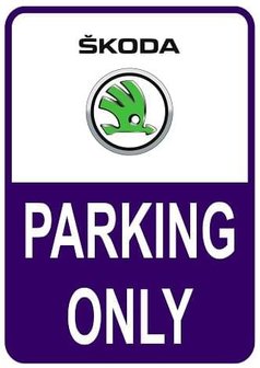 Sticker parking only Skoda