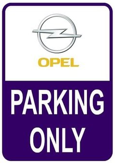 Sticker parking only Opel