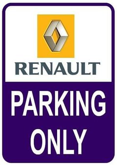Sticker parking only Renault