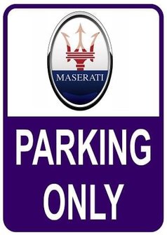 Sticker parking only Maserati