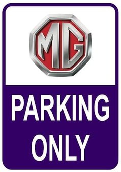 Sticker parking only MG
