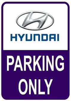 Sticker parking only Hyundai