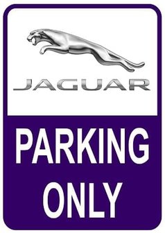 Sticker parking only Jaguar