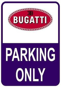Sticker parking only Bugatti