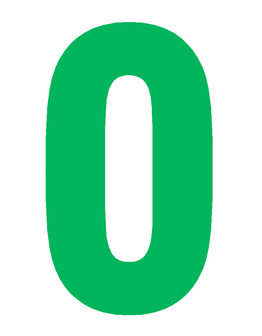 Letter O 10cm groen