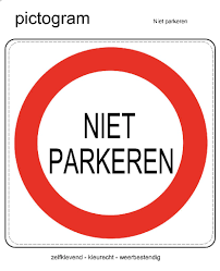 tekst sticker Niet parkeren