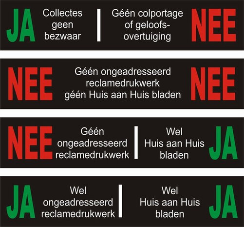 JA/NEE stickers brievenbus plakletterswebshop