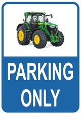 Sticker parking only Tractor