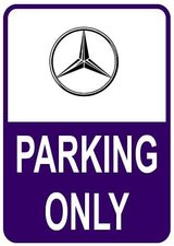 Sticker parking only Mercedes