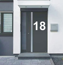 Huisnummer sticker groot mat wit 100x55cm
