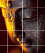 Foto tegelsticker 15x15 'Boeddha sfeer' 105x90 cm hxb