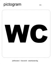 Pictogram sticker WC (10x10cm)