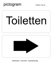 Pictogram sticker Toiletten (10x10cm)