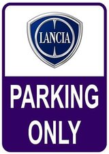 Sticker parking only Lancia