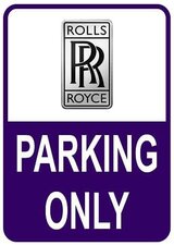 Sticker parking only Rolls Royce