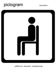 Pictogram sticker Wachtruimte (10x10cm)