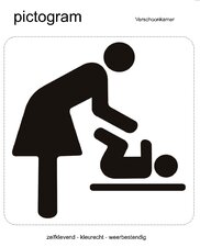 Pictogram sticker Verschoonkamer (10x10cm)