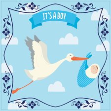 Tegelsticker It's a boy 15x15cm