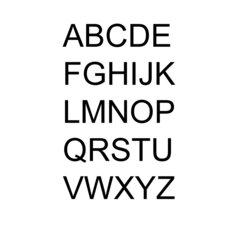 Plakletters / letter stickers Arial 10 centimeter hoog