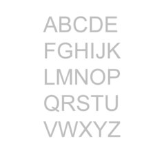 Plakletters / letter stickers gezandstraald Arial 10 centimeter hoog