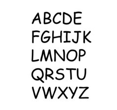 Plakletters / letter stickers Comic Sans