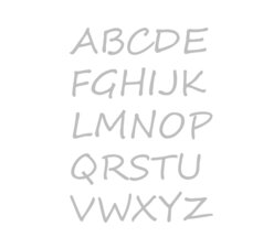 Plakletters / letter stickers gezandstraald Segoe