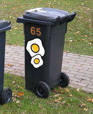 Kliko stickers gebakken ei