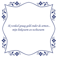 Tegelsticker met spreuk bloem 