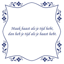 Tegelsticker met spreuk bloem 