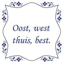 Tegelsticker met spreuk bloem 