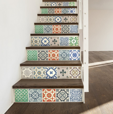 Tegelstickers vintage porselein 24 stuks (15x15 cm)