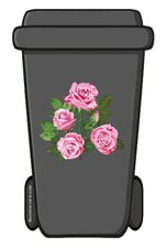 Containersticker rozen bloem