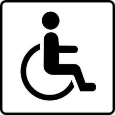 XL sticker toegankelijjk voor invaliden (rolstoel) (16.5x16.5cm)