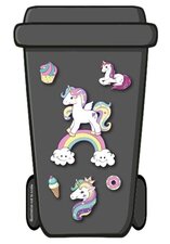 Containerstickers unicorn regenboog