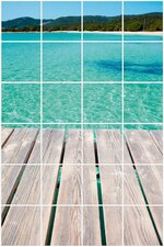 Foto tegelsticker 15x15 'Kust van Corsica' 90x60 cm hxb