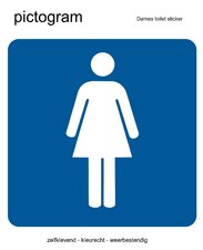Pictogram sticker Damestoilet (10x10cm)